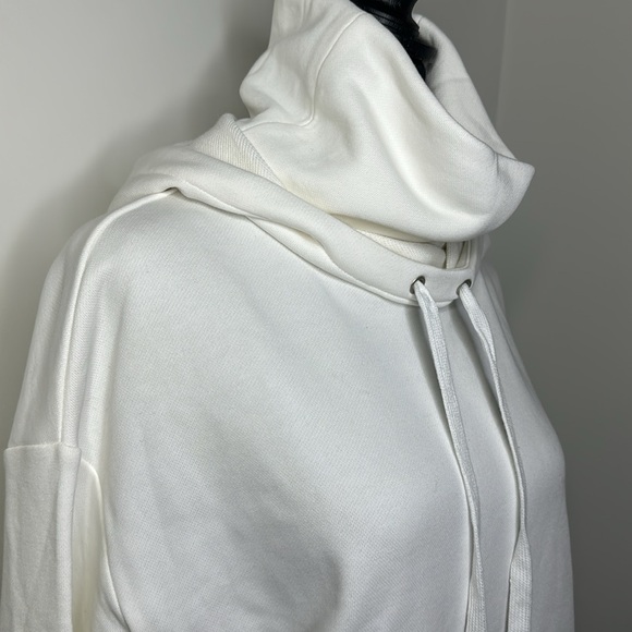 French Terry Face Shield Hoodie From Banana Republic Cream Women’s Size XS - Picture 8 of 13